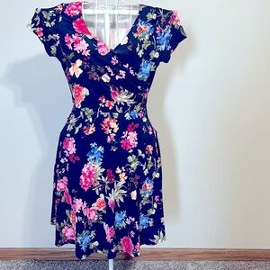 Navy floral dress